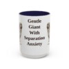 15oz Funny Leonberger Mug, Navy, front view