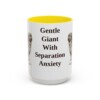 15oz Funny Leonberger Mug, Yellow, front view