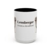 15oz Leonberger Latin Mug, Black, front view