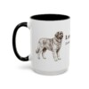 15oz Leonberger Latin Mug, Black, left side view