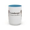 15oz Leonberger Latin Mug, Light Blue, front view