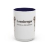 15oz Leonberger Latin Mug, Navy, front view