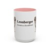 15oz Leonberger Latin Mug, Pink, front view