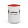 15oz Leonberger Latin Mug, Red, front view