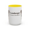 15oz Leonberger Latin Mug, Yellow, front view