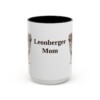 15oz Leonberger Dog Mom Mug, Black, front view