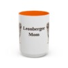 15oz Leonberger Dog Mom Mug, Orange, front view