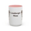 15oz Leonberger Dog Mom Mug, Pink, front view
