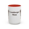 15oz Leonberger Dog Mom Mug, Red, front view