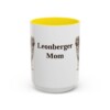 15oz Leonberger Dog Mom Mug, Yellow, front view