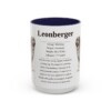 15oz Leonberger Mug, Navy, front view