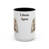 15oz Lhasa Apso Mug, Black, front view