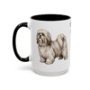 15oz Lhasa Apso Mug, Black, left side view