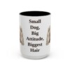 15oz Funny Lhasa Apso Mug, Black, front view