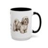 15oz Funny Lhasa Apso Mug, Black, right side view