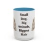 15oz Funny Lhasa Apso Mug, Light Blue, front view