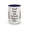 15oz Funny Lhasa Apso Mug, Navy, front view