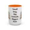 15oz Funny Lhasa Apso Mug, Orange, front view