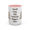 15oz Funny Lhasa Apso Mug, Pink, front view