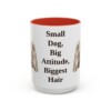 15oz Funny Lhasa Apso Mug, Red, front view