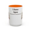 15oz Lhasa Apso Latin Mug, Orange, front view