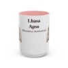 15oz Lhasa Apso Latin Mug, Pink, front view