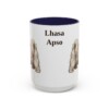 15oz Lhasa Apso Mug, Navy, front view