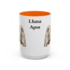 15oz Lhasa Apso Mug, Orange, front view
