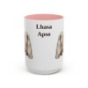 15oz Lhasa Apso Mug, Pink, front view