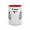 15oz Lhasa Apso Mug, Red, front view