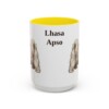 15oz Lhasa Apso Mug, Yellow, front view