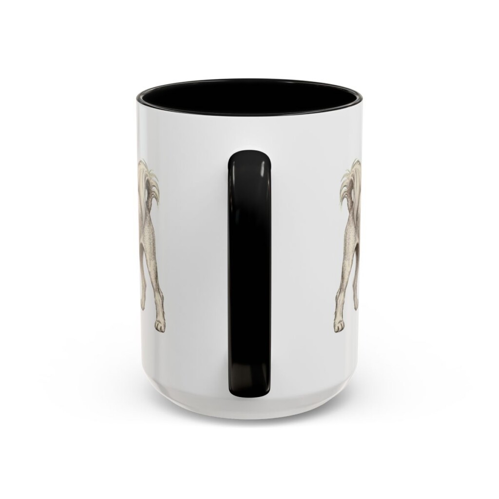 15oz Lowchen Mug, Black, back view