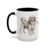 15oz Lowchen Dog Dad Mug, Black, left side view