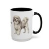 15oz Lowchen Dog Dad Mug, Black, right side view