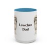 15oz Lowchen Dog Dad Mug, Light Blue, front view
