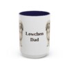 15oz Lowchen Dog Dad Mug, Navy, front view
