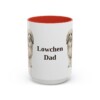 15oz Lowchen Dog Dad Mug, Red, front view