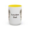15oz Lowchen Dog Dad Mug, Yellow, front view