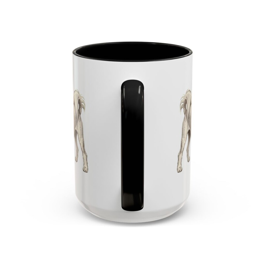 15oz Lowchen Latin Mug, Black, back view