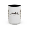 15oz Lowchen Latin Mug, Black, front view