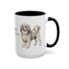 15oz Lowchen Latin Mug, Black, right side view