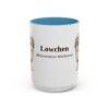 15oz Lowchen Latin Mug, Light Blue, front view