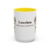 15oz Lowchen Latin Mug, Yellow, front view