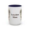 15oz Lowchen Dog Mom Mug, Navy, front view