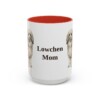 15oz Lowchen Dog Mom Mug, Red, front view