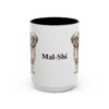 15oz Mal-Shi Mug, Black, front view