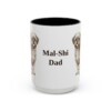 15oz Mal-Shi Dog Dad Mug, Black, front view