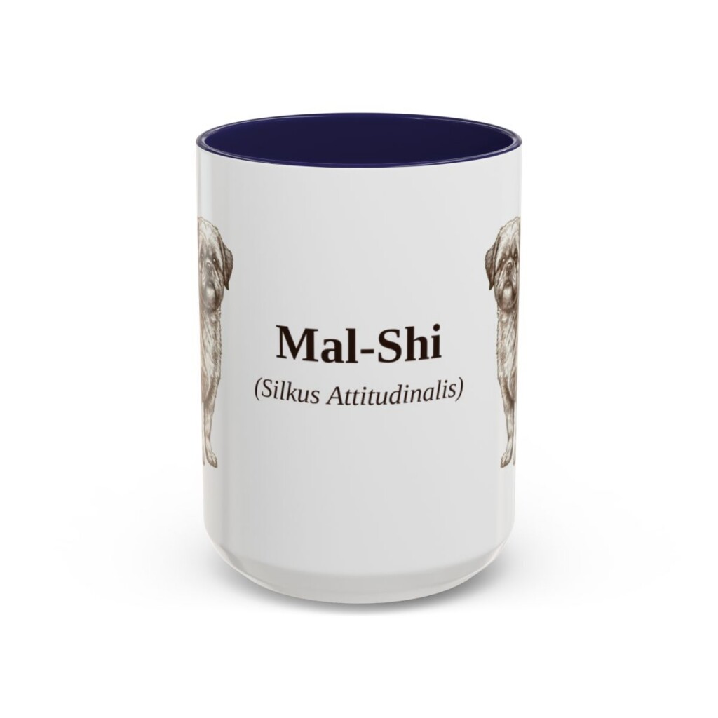 15oz-mal-shi-mug-latin-navy 15oz Mal-Shi Latin Mug, Navy, front view