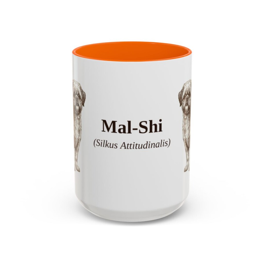 15oz-mal-shi-mug-latin-orange 15oz Mal-Shi Latin Mug, Orange, front view