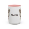15oz Mal-Shi Mug, Pink, front view